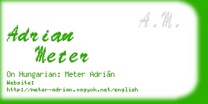 adrian meter business card